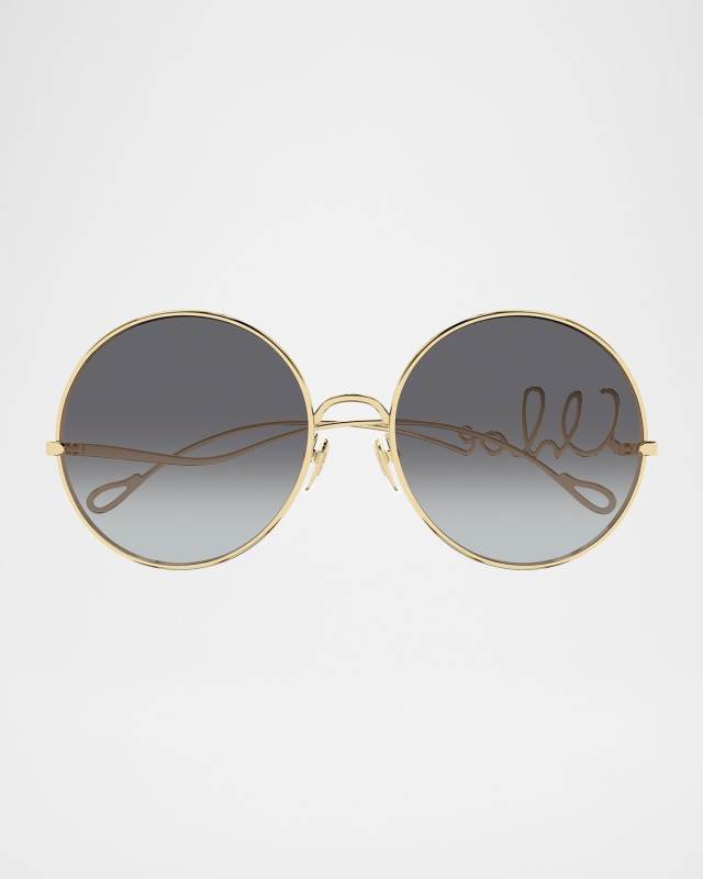 Chloe Iconic Round Metal Sunglasses
